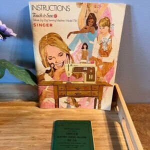 Singer sewing machine instruction manuals Set of 2